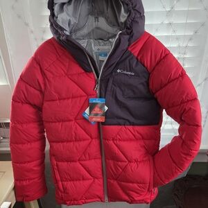 Columbia Kids Red and Black Puffer Jacket